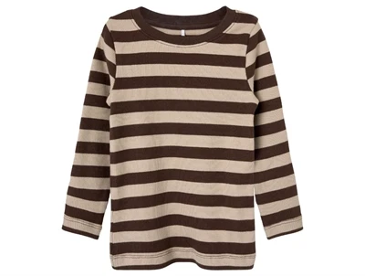top med brune og beige striber fra Name It