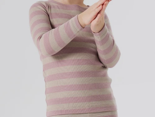 top med rosa og beige striber fra Name It