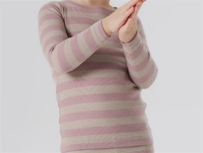 top med rosa og beige striber fra Name It