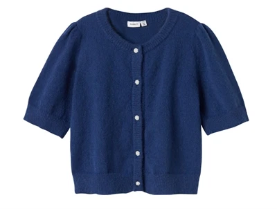 Name It cardigan blueprint med korte ærmer