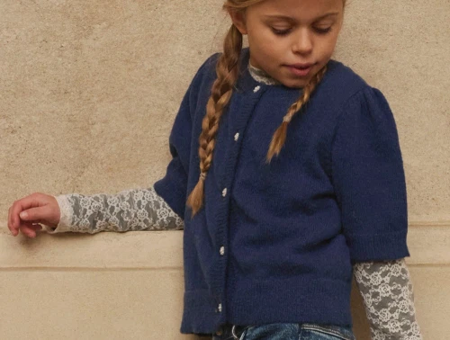 Name It cardigan blueprint med korte ærmer