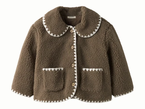 Lil\' Atelier teddyjakke shitake med krave