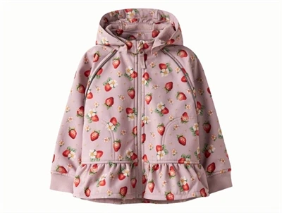 Name It softshelljakke i rosa nuance med jordbærprint