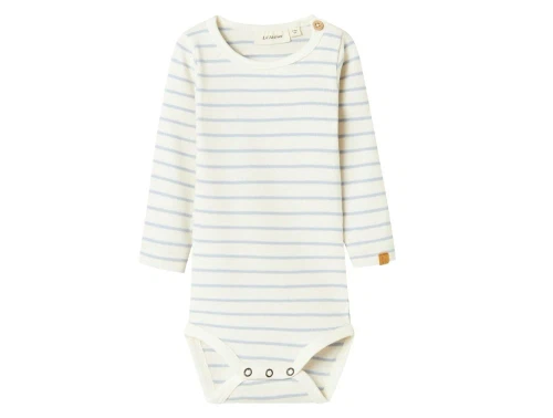 body fra Lil\' Atelier i farven zen blue med striber og lange ærmer