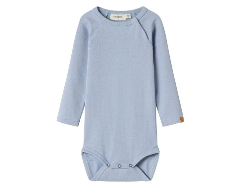 Body fra Lil\' Atelier i zen blue med lange ærmer og trykknapper