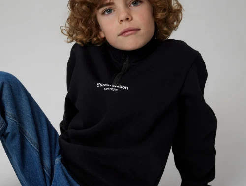 Name It sweatshirt sort med halv lynlås