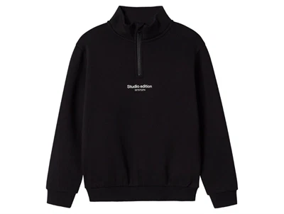 Name It sweatshirt sort med halv lynlås