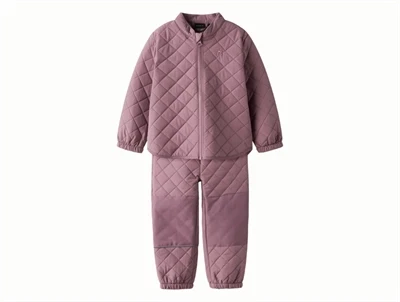 Name It quiltet sæt i violet nuance med diamantquilt