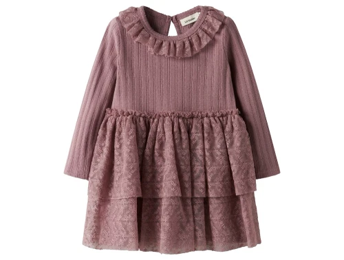Lil\' Atelier kjole i nostalgia rose med tyl og flæser
