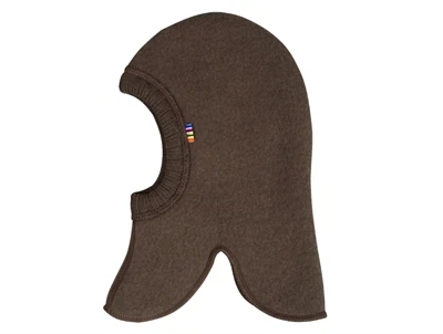 Joha elefanthue i mørkebrun uld med dobbelt lag