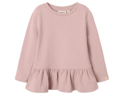 Lil\' Atelier bluse i rosa nuance med peplumkant