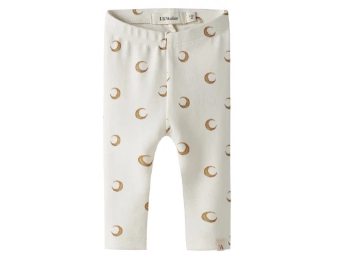 Lil\' Atelier leggings coconut milk med måneprint