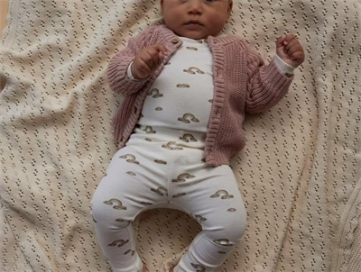 Lil\' Atelier leggings coconut milk med regnbueprint