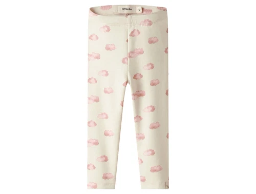 Lil\' Atelier leggings turtledove pink cloud med skyprint