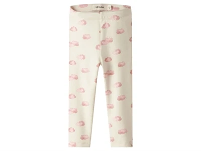 Lil' Atelier leggings turtledove pink cloud med skyprint