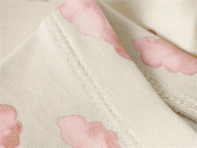 Lil\' Atelier leggings turtledove pink cloud med skyprint