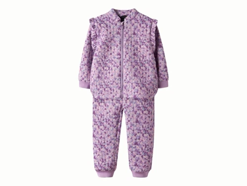 Name It termosæt i lilla nuance med blomsterprint