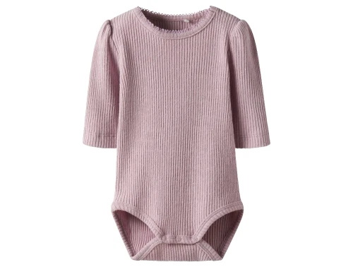 Name It body lyserød keepsake lilac i rib med glimmer foran