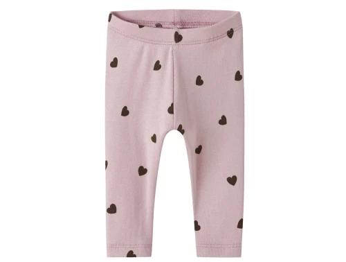 Name It leggings burnished lilac med hjerteprint
