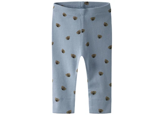 Name It leggings i støvet blå nuance med bamseprint