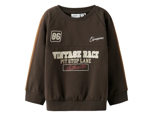 Name It sweatshirt i brunt med vintage race print