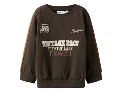 Name It sweatshirt i brunt med vintage race print
