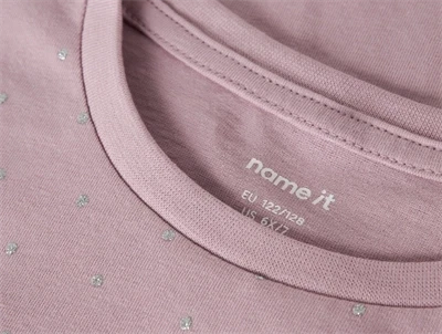 Name It t-shirt keepsake lilac med glitterprikker