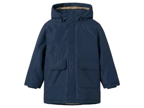 Name It parka jakke spellbound blå til børn med aftagelig hætte