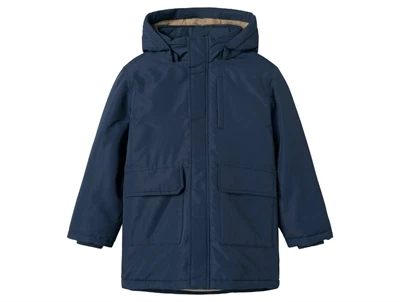 Name It parka jakke spellbound blå til børn med aftagelig hætte