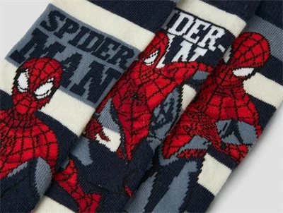 Detalje af Spiderman strømper fra Name It i 3-pak