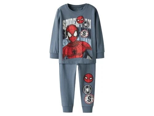 Name It natdragt blå flint stone med Spiderman print foran