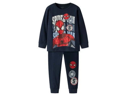 Name It natdragt navy blazer med Spiderman print foran