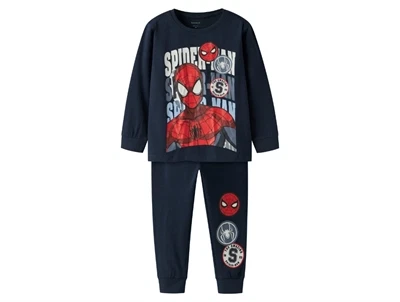 Name It natdragt navy blazer med Spiderman print foran