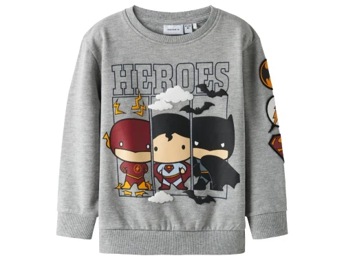 Name It sweatshirt i grå med superhelte print