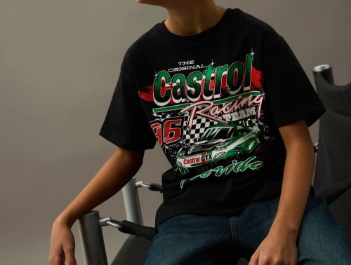 Name It t-shirt i sort med racerbilsprint på front