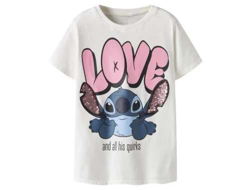 Name It t-shirt cloud dancer med Stitch print
