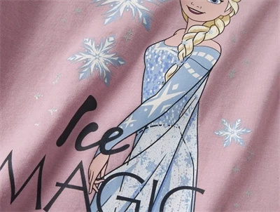 Name It MINI bluse i rosa nuance med Elsa print og glimmerdetaljer