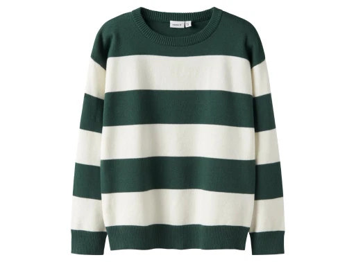 Name It striktrøje bistro green med striber