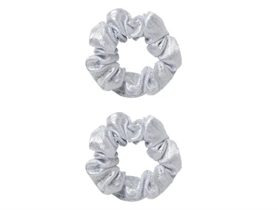 sølv hårelastikker fra Name It med glitter