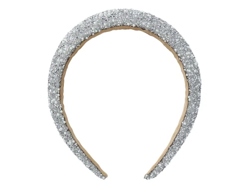 soelv haarboejle fra Name It med perler og glimmer