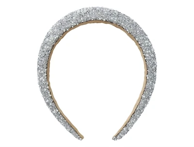 soelv haarboejle fra Name It med perler og glimmer