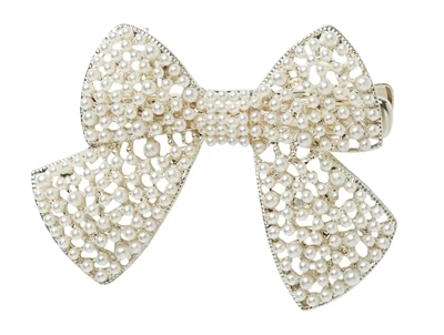 Hårspænde med perler i hvid fra Name It