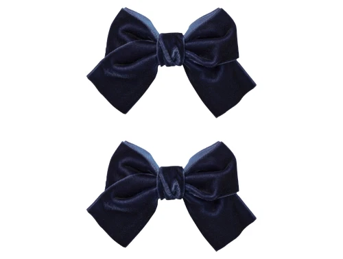 Name It hårspænder i beacon blue velour 2-pak