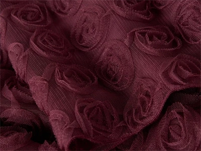 Name It kjole burgundy med rosendetaljer