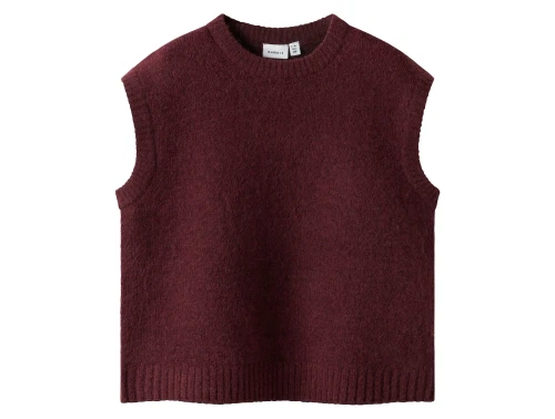 Name It strikvest burgundy set forfra