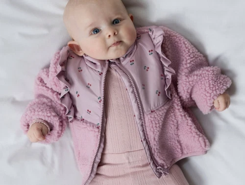 Name It teddyjakke i rosa nuance på baby