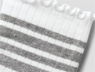 Name It strømper bright white grey melange med striber