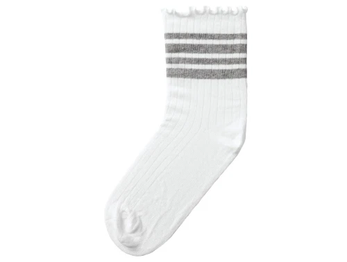 Name It strømper bright white grey melange med striber