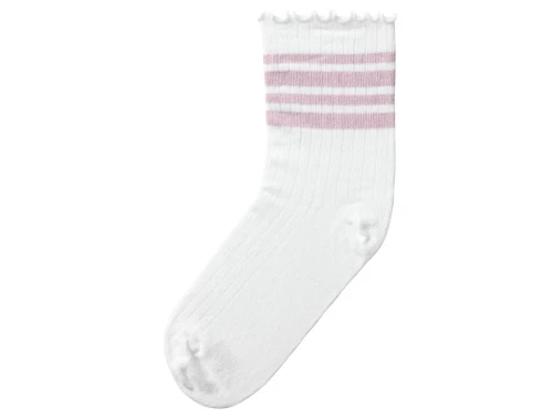 Name It strømper bright white keepsake lilac med striber