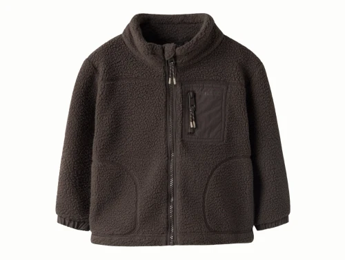 Name It teddyjakke i brun nuance med lynlås